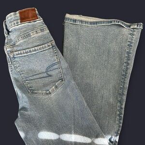 American Eagle Light Wash Flare Jeans.